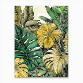 Tropical Leaves 2 nature flora Canvas Print