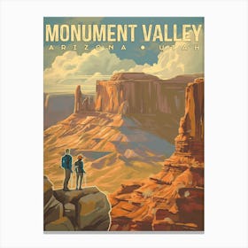 Monument Valley Arizona & Utah Vintage Poster Canvas Print