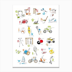 Sports Alphabet Canvas Print