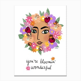 Blooming Face Canvas Print