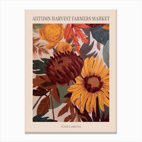 Fall Botanicals Gaillardia 2 Poster Canvas Print