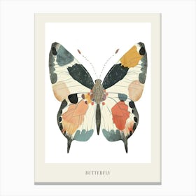 Colourful Insect Illustration Butterfly 28 Poster Canvas Print