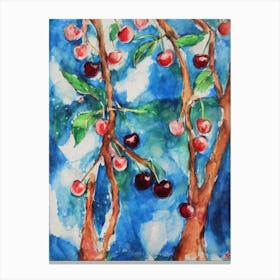 Cherry Classic Fruit Canvas Print