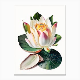 American Lotus Decoupage 4 Canvas Print