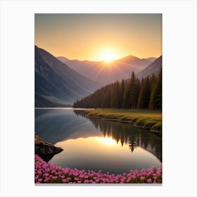 Sunset In The Mountains 3 Canvas Print