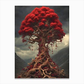 Magical Tree Of Rubies In The Valley Of Witches Canvas Print