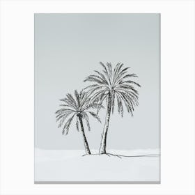 Palm Trees In The Desert Canvas Print