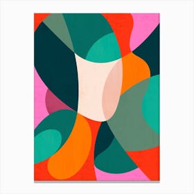 Abstract Geometric Retro Woman Canvas Print