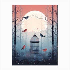 Bird Cage Winter 4 Canvas Print