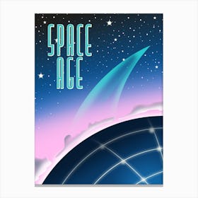 Space Age retro 1980s space art Canvas Print