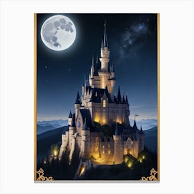 Castle At Night 4 Canvas Print