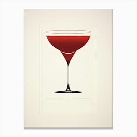 Mid Century Modern Boulevardier Floral Infusion Cocktail 2 Canvas Print