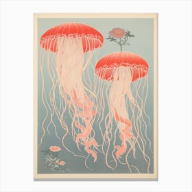Irukandji Jellyfish Traditional Japanese Style 1 Canvas Print