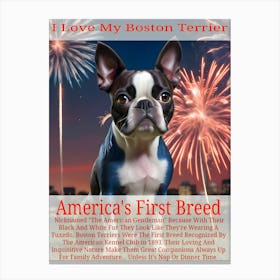 The Boston Terrier, America's Breed ~Reimagined Canvas Print