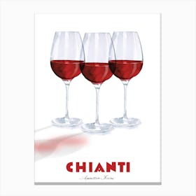 Chianti Wine Painting Canvas Print