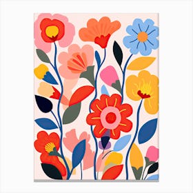 Floral Fiesta: Inspired by Henri Matisse's Palette Canvas Print
