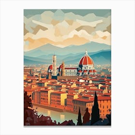 Florence, Italy, Geometric Illustration 2 Canvas Print