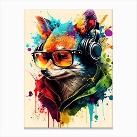 Graffiti Gaming Fox Canvas Print