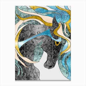 Blue Horse Canvas Print