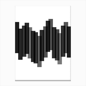 Black And White Abstract Geometric Canvas Print