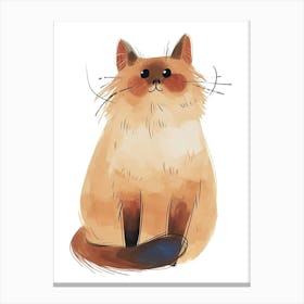 Ragdoll Cat Clipart Illustration 1 Canvas Print