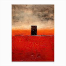 Red Door Abstract Painting 1 Canvas Print
