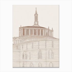 Duomo Di Siena Siena Boho Landmark Illustration Canvas Print