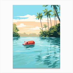 Bahamas Travel Illustration Canvas Print