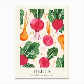 Marche Aux Legumes Beets Summer Illustration 4 Canvas Print