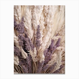 Boho Dried Flowers Lavender 6 Canvas Print