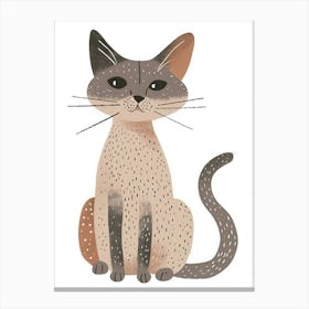 Chartreux Cat Clipart Illustration 7 Canvas Print