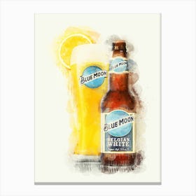 Blue Moon Belgian White Canvas Print