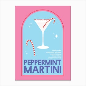 Peppermint Martini Cocktail Canvas Print