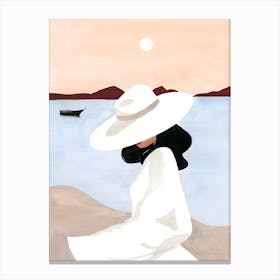 White Hat Canvas Print