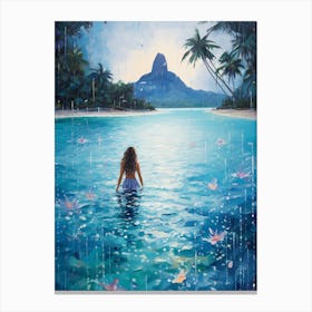 A Painting Of Bora Bora, French Polynesia 2 Canvas Print