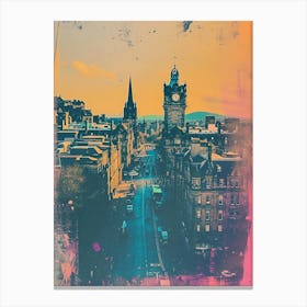 Edinburgh Retro Photo Inspired 4 Canvas Print