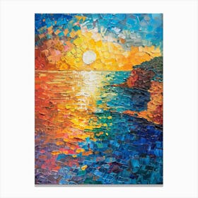 Sunset Over The Sea 10 Canvas Print