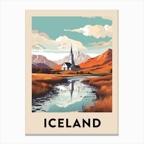 Vintage Travel Poster Iceland 8 Canvas Print