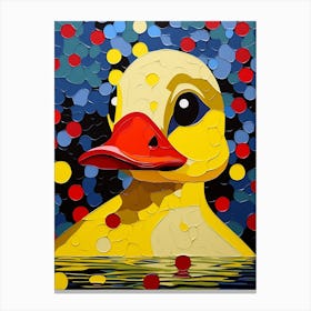 Impasto Dotty Pop Art Duck Canvas Print