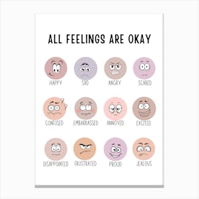 All Feelings Are Okay Canvas Print