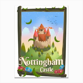 Nottingham Castle Travel poster Canvas Print