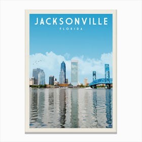 Jacksonville Florida Travel Poster Canvas Print
