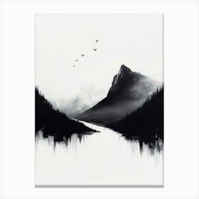 Black And White Landscape 1 Canvas Print