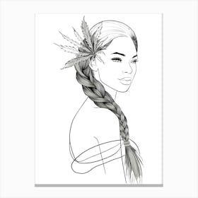 Braided Hair Canvas Print