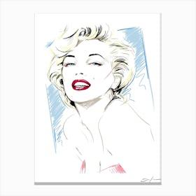 Blonde Bombshell - Retro 80s Style Canvas Print