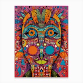 Psychedelic Face Canvas Print