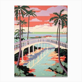 Seven Mile Bridge, Florida, United States, Colourful 4 Canvas Print