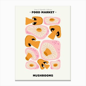 The Food Market Mushrooms Illustration Maximalist Canvas Print