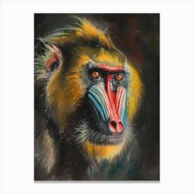 Mandrill Pastel Watercolour 1 Canvas Print