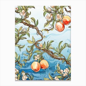 Peaches Illustration 3 Canvas Print